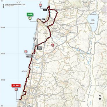 Stage 2: Haifa – Tel Aviv – Map